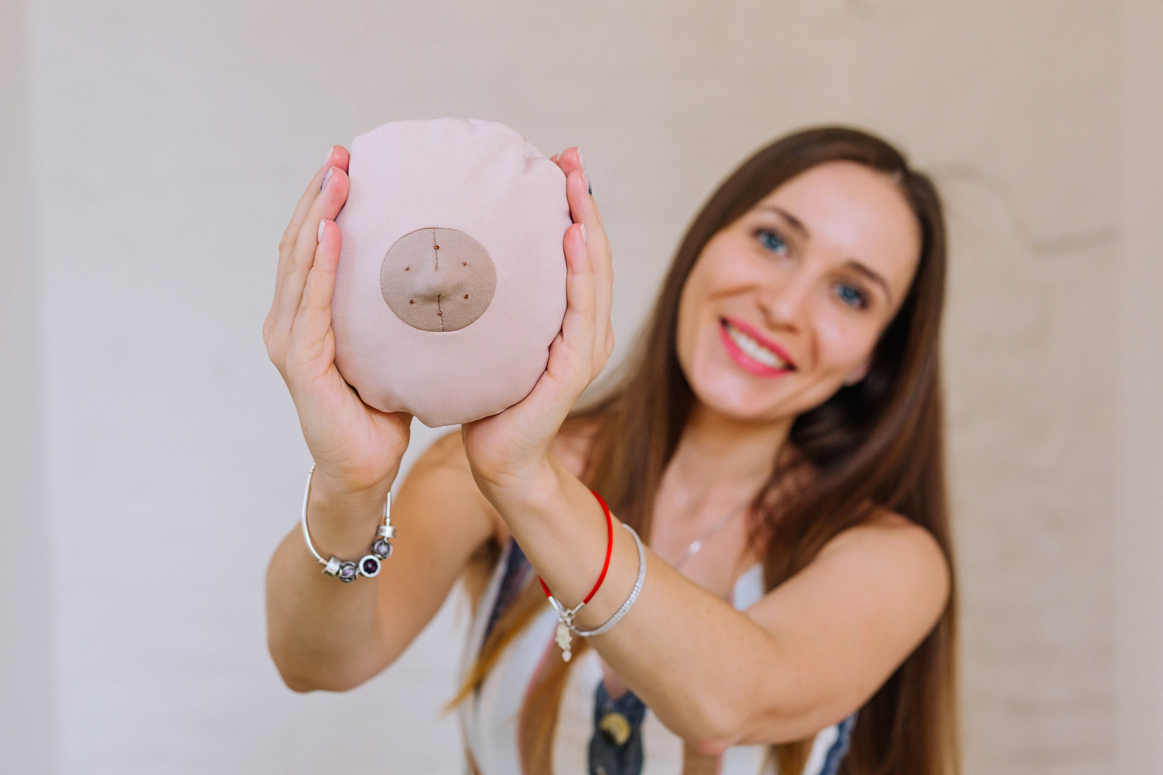Lactation and Breastfeeding Consultant with Breast Model